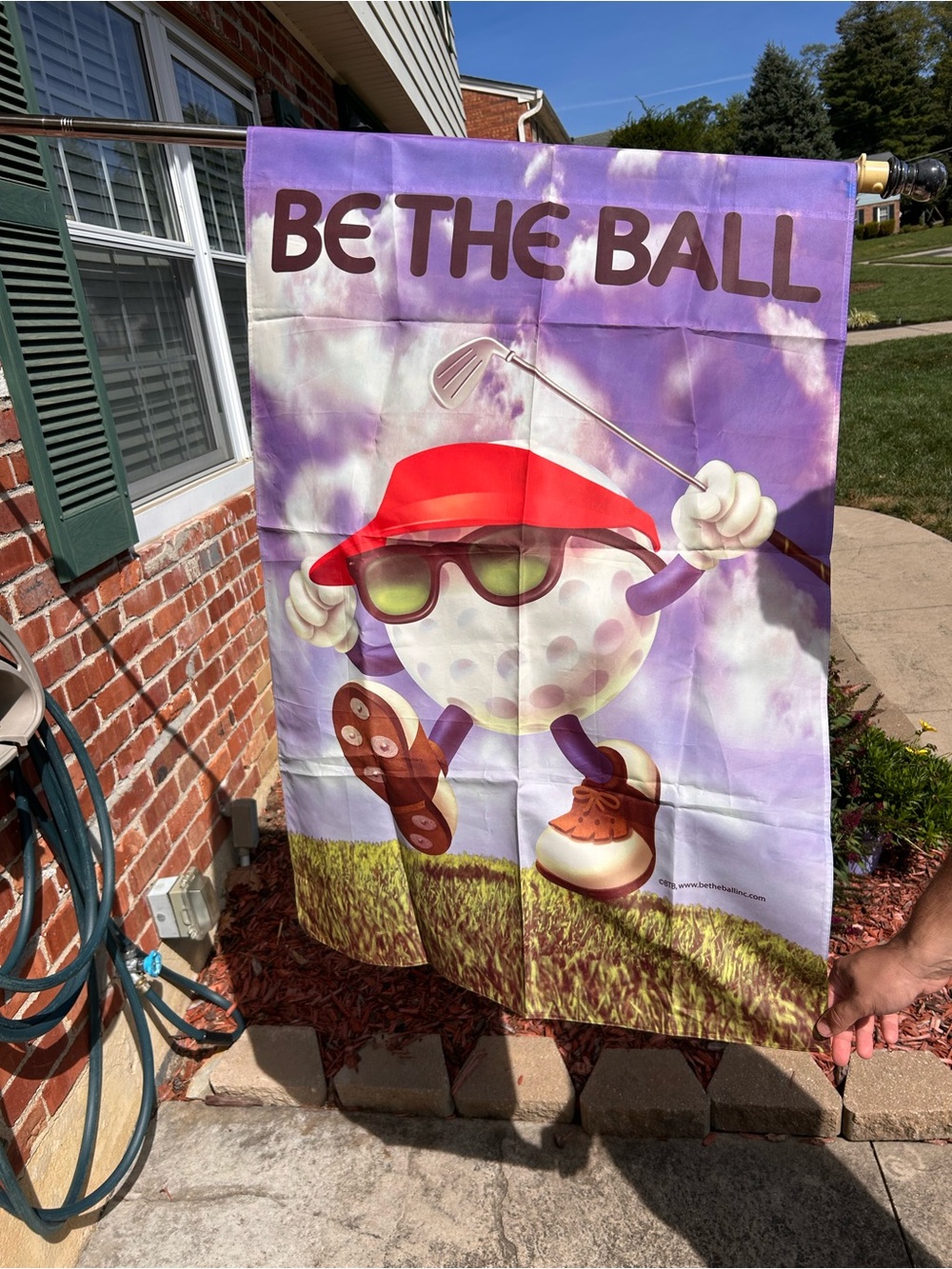 'Be The Ball' Golf Flag - Decorative Home Bath Accent